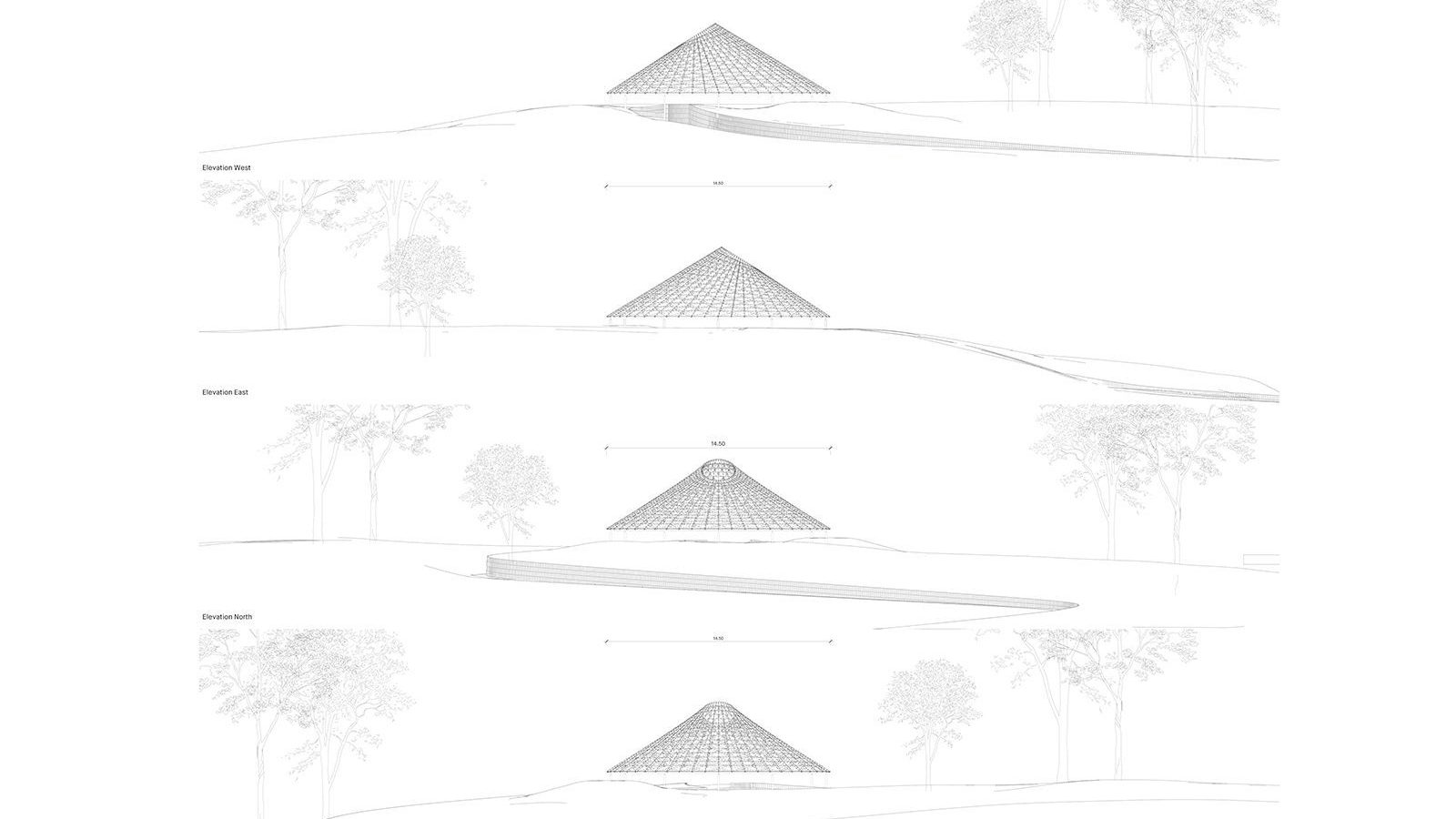 Vertical Panorama Pavillon, Zeichnungen © Studio Other Spaces